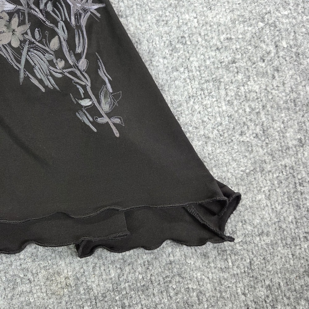 Babydoll Vintage Y2k Womens Small Black Floral‎ Lace Halter Tie Back - Picture 6 of 12